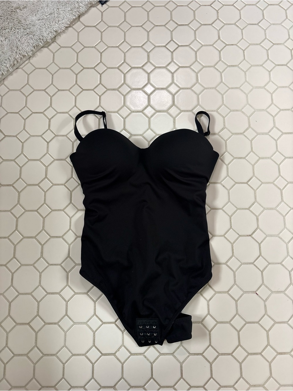 Black Bodysuit with Built-In Bra
